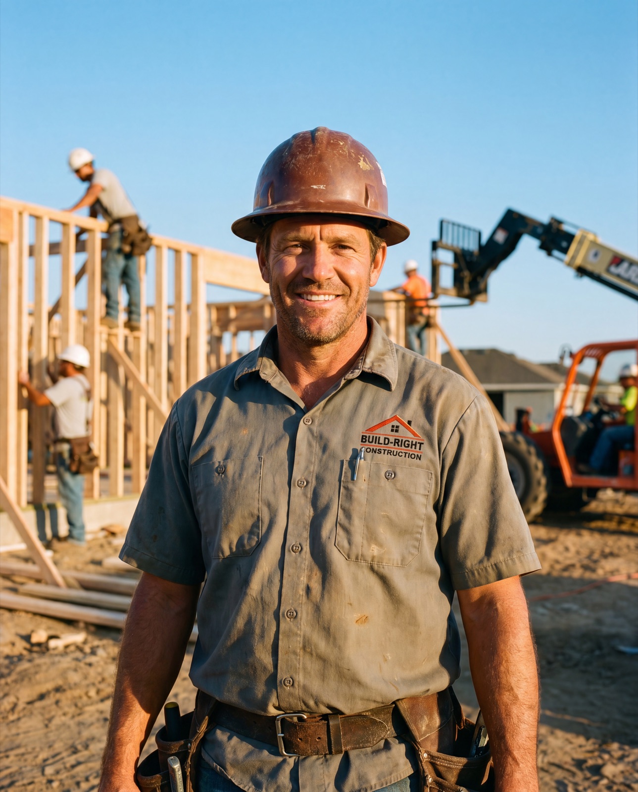 Contractor on job site